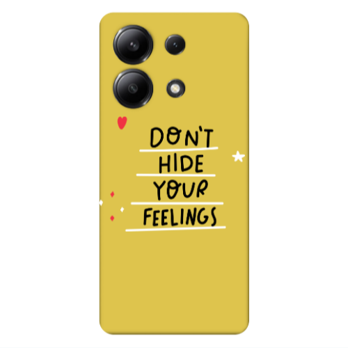 Xiaomi Redmi Note 13 4G Dont Hide Your Feelings Yellow Colored Silicone TPU Θήκη