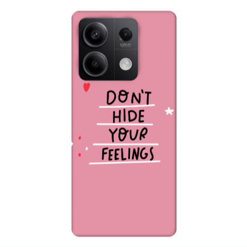 Xiaomi Redmi Note 13Pro 5G Dont Hide Your Feelings Pink Colored Silicone TPU Θήκη