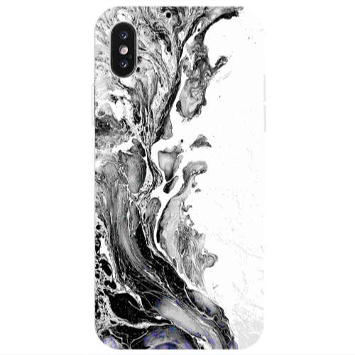 Apple iPhone X Marble River Transparent Silicone TPU Θήκη
