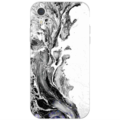 Apple iPhone Xr Marble River Transparent Silicone TPU Θήκη