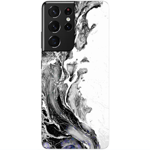 Samsung S21 Ultra Marble River Transparent Silicone TPU Θήκη