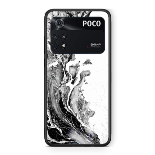 Xiaomi Poco M4 Pro 4G Marble River Black Glossy Θήκη