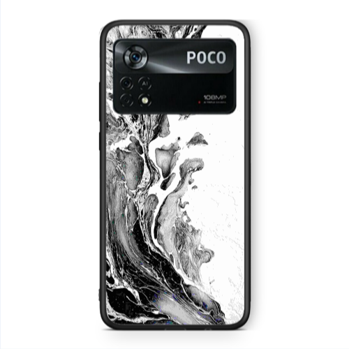 Xiaomi Poco X4 Pro Marble River Black Glossy Θήκη