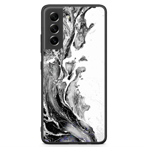 Samsung S21 FE Marble River Black Glossy Θήκη