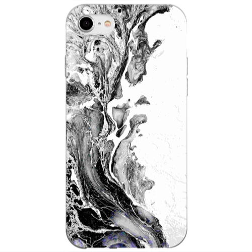 Apple iPhone 7 Marble River Transparent Silicone TPU Θήκη