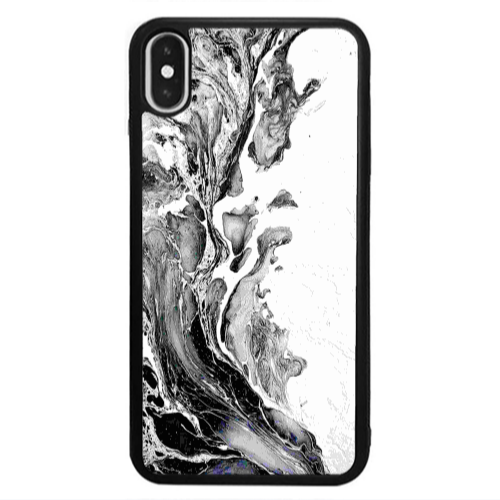Apple iPhone Xs Marble River Black Glossy Θήκη