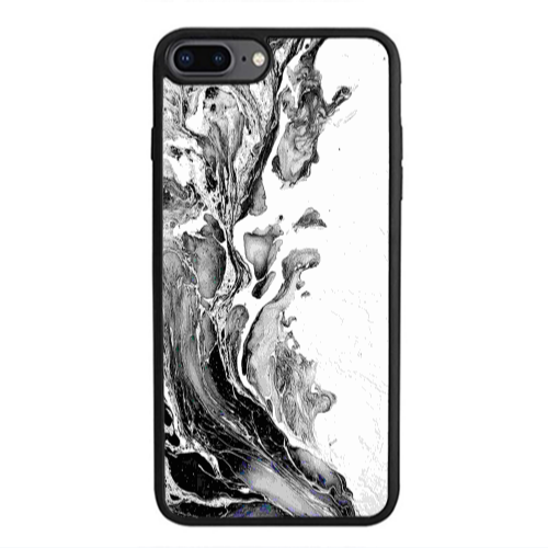 Apple iPhone 7 Plus Marble River Black Glossy Θήκη