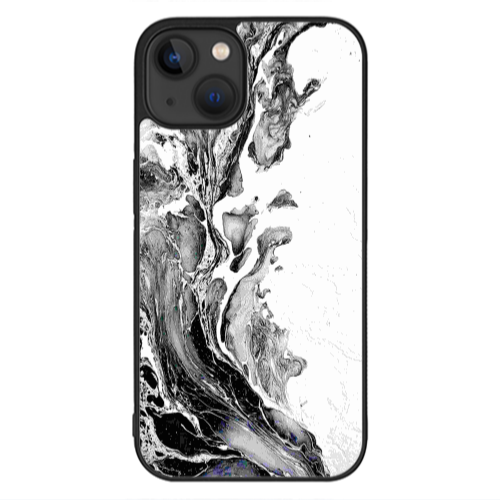 Apple iPhone 13 Mini Marble River Black Glossy Θήκη