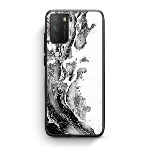 Xiaomi Poco M3 Marble River Black Glossy Θήκη