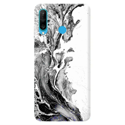 Huawei P30 Lite Marble River Transparent Silicone TPU Θήκη