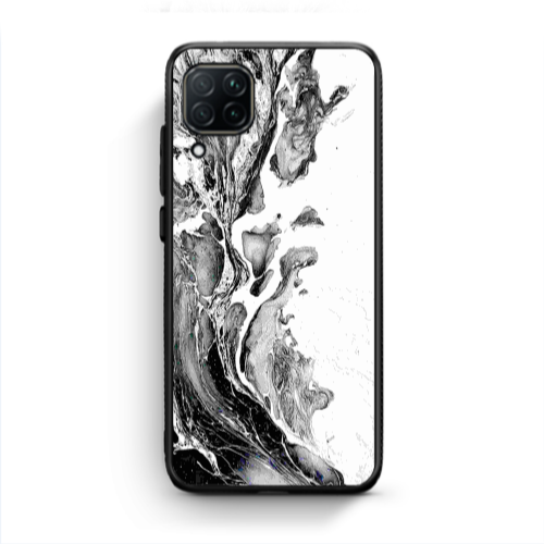 Huawei P40 Lite Marble River Black Glossy Θήκη