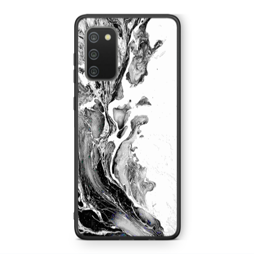 Samsung A02s Marble River Black Glossy Θήκη