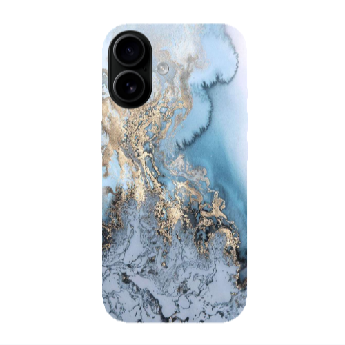 Apple Iphone 16 plus Marble Gold Design Transparent Silicone TPU Θήκη