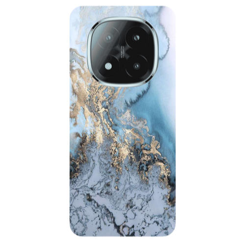 Xiaomi Redmi Note 14 Pro + 5g Marble Gold Design Transparent Silicone TPU Θήκη