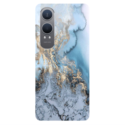 Oneplus Nord Ce 4 lite Marble Gold Design Transparent Silicone TPU Θήκη