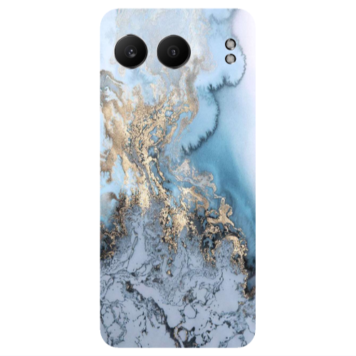 Oneplus Nord 4 Marble Gold Design Transparent Silicone TPU Θήκη