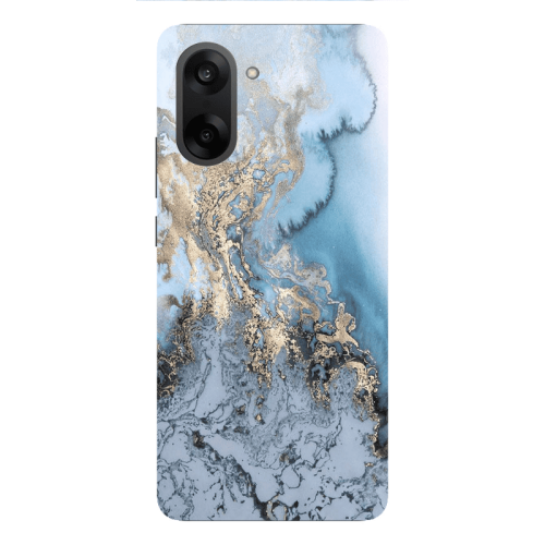 Oneplus Nord CE 5 Marble Gold Design Transparent Silicone TPU Θήκη