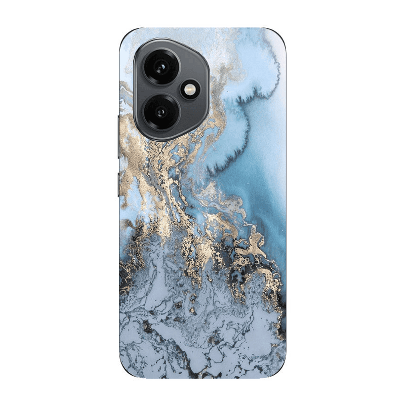 Honor Magic 400 Marble Gold Design Transparent Silicone TPU Θήκη