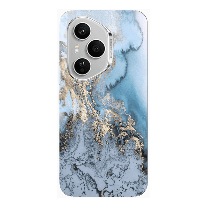Honor Magic 400 Pro Marble Gold Design Transparent Silicone TPU Θήκη