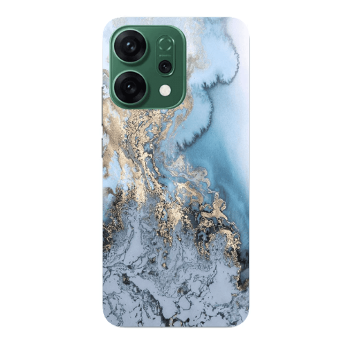 Oppo RENO 14 Marble Gold Design Transparent Silicone TPU Θήκη