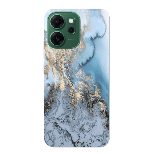 Oppo 14 F Marble Gold Design Transparent Silicone TPU Θήκη