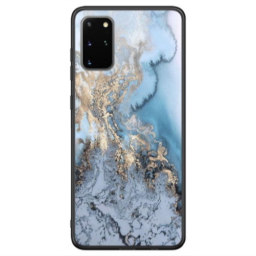Samsung S20 FE Marble Gold Design Black Glossy Θήκη