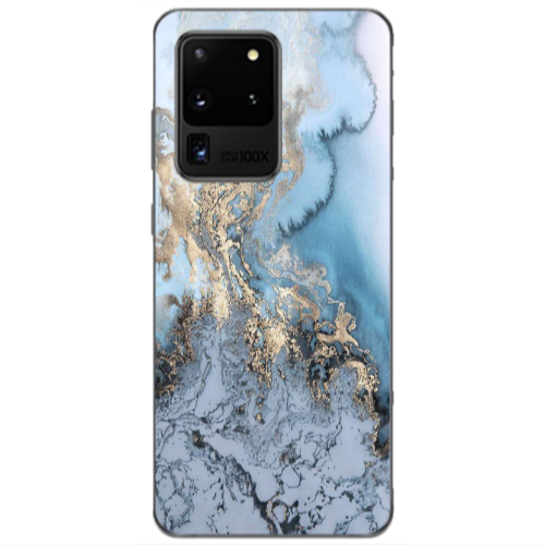 Samsung S20 Ultra Marble Gold Design Transparent Silicone TPU Θήκη