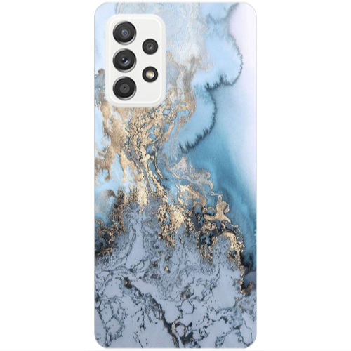 Samsung A33 Marble Gold Design Transparent Silicone TPU Θήκη