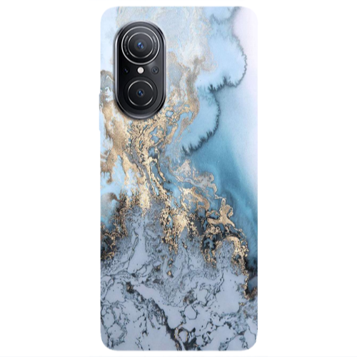 Huawei Nova 9 SE Marble Gold Design Transparent Silicone TPU Θήκη