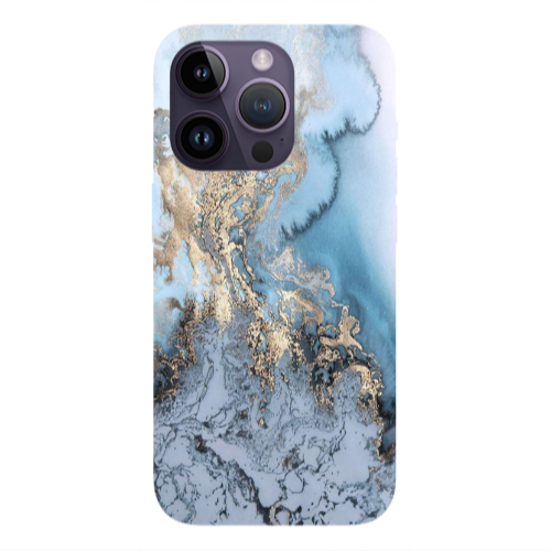 Apple iPhone 14 Pro  Marble Gold Design Transparent Silicone TPU Θήκη