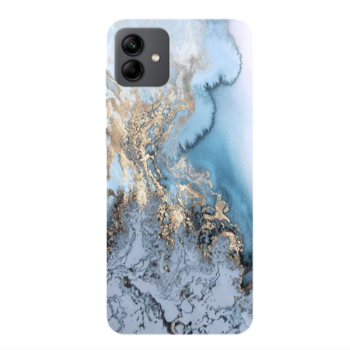 Samsung A04 Marble Gold Design Transparent Silicone TPU Θήκη
