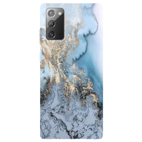 Samsung Note 20 Marble Gold Design Transparent Silicone TPU Θήκη