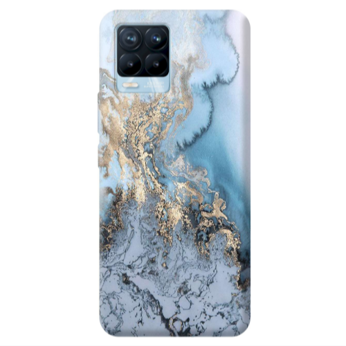 Realme 8 Pro Marble Gold Design Transparent Silicone TPU Θήκη