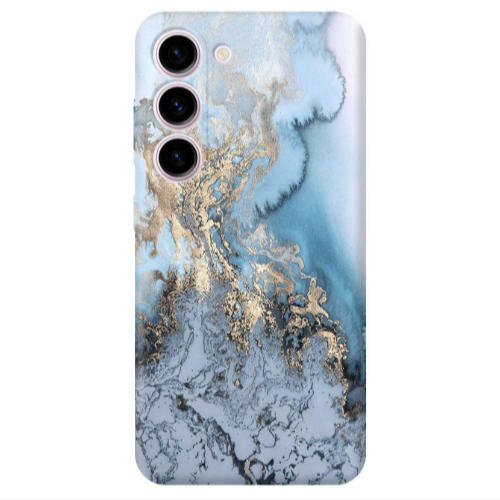 Samsung S23 Plus Marble Gold Design Transparent Silicone TPU Θήκη
