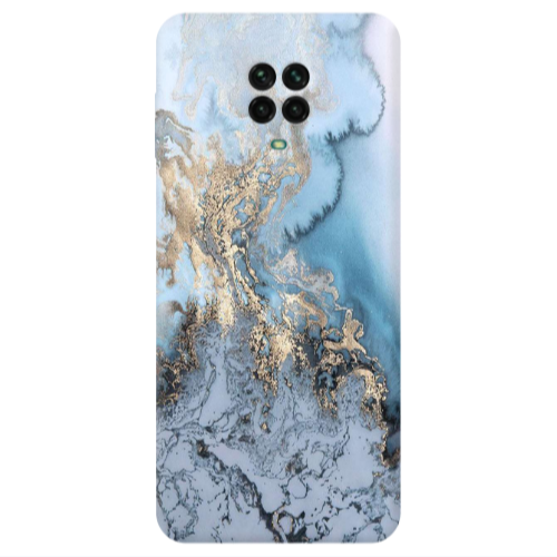 Xiaomi Redmi Note 9S Marble Gold Design Transparent Silicone TPU Θήκη