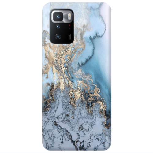 Xiaomi Poco X3 GT Marble Gold Design Transparent Silicone TPU Θήκη