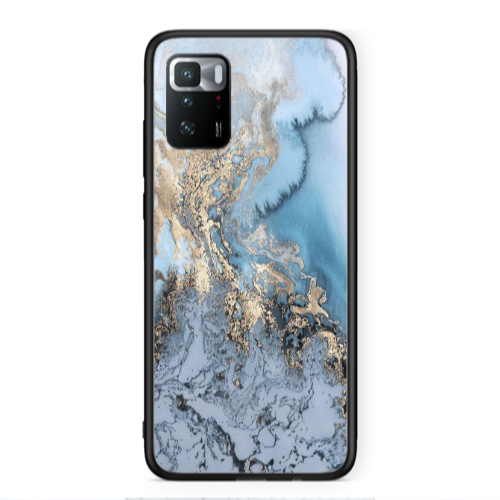 Xiaomi Poco X3 GT Marble Gold Design Black Glossy Θήκη