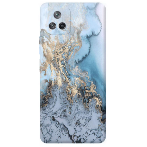 Xiaomi Poco F4 Marble Gold Design Transparent Silicone TPU Θήκη
