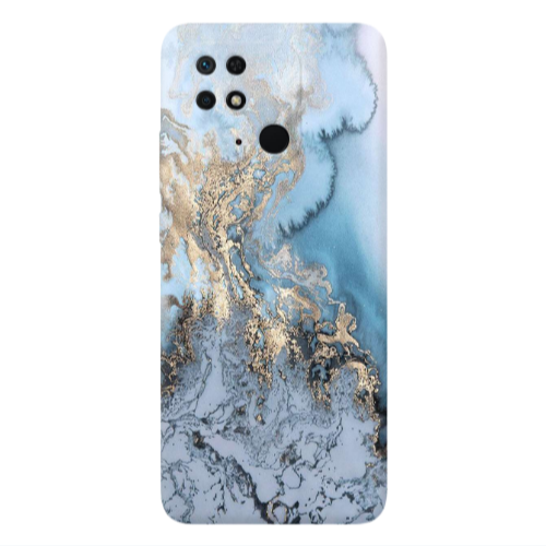 Xiaomi Poco C40 Marble Gold Design Transparent Silicone TPU Θήκη