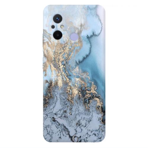 Xiaomi Redmi 12C Marble Gold Design Transparent Silicone TPU Θήκη