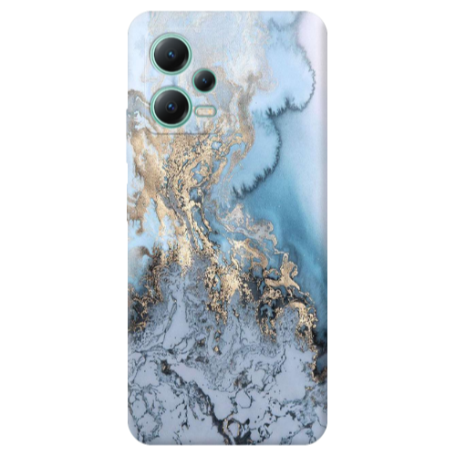 Xiaomi Redmi Note 12 Pro Plus 5G Marble Gold Design Transparent Silicone TPU Θήκη