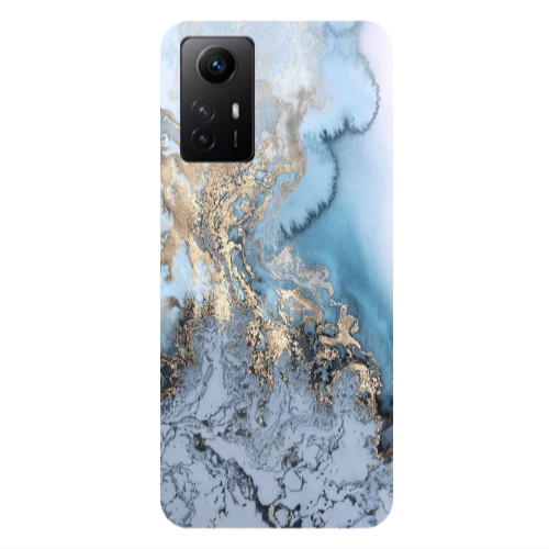 Xiaomi Redmi Note 12s Marble Gold Design Transparent Silicone TPU Θήκη