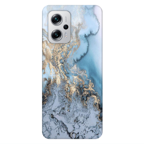 Xiaomi Poco X4 GT Marble Gold Design Transparent Silicone TPU Θήκη