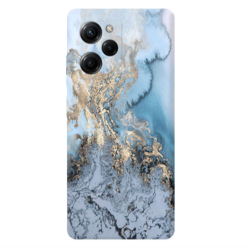 Xiaomi Poco X5 Pro Marble Gold Design Transparent Silicone TPU Θήκη