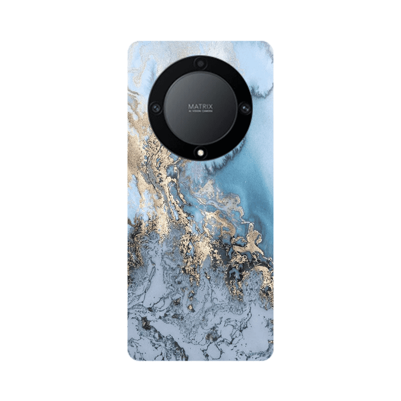 Honor Magic5 Lite 5G Marble Gold Design Transparent Silicone TPU Θήκη