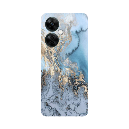 Oneplus Nord CE 3 Lite 5G Marble Gold Design Transparent Silicone TPU Θήκη