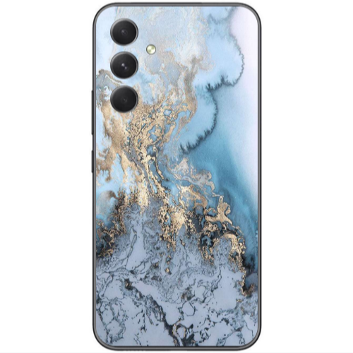 Samsung Galaxy A25 Marble Gold Design Transparent Silicone TPU Θήκη