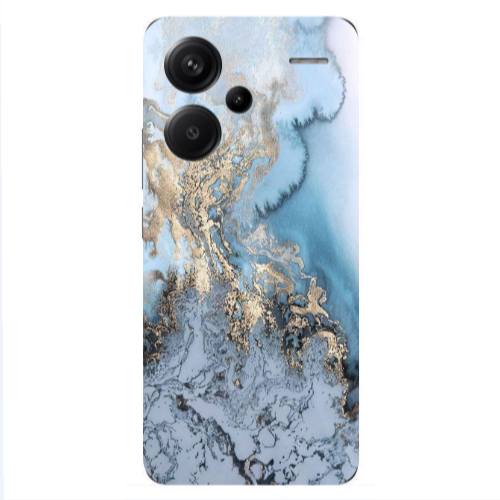 Xiaomi Redmi Note 13 Pro+ 5G  Marble Gold Design Transparent Silicone TPU Θήκη