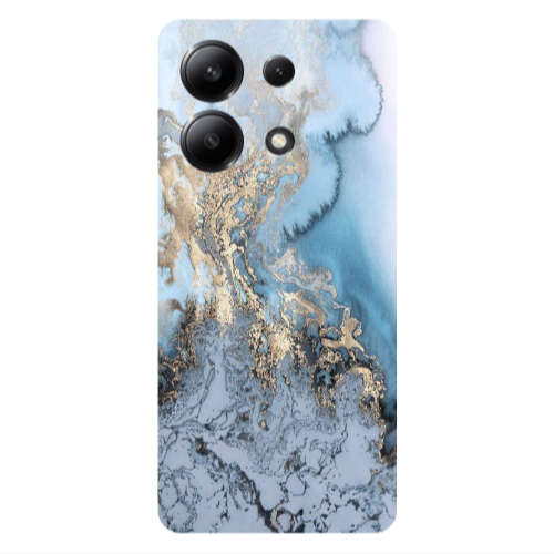 Xiaomi Redmi Note 13 4G Marble Gold Design Transparent Silicone TPU Θήκη