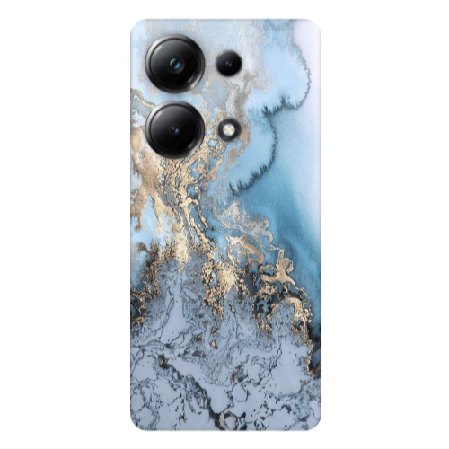 Xiaomi Poco M6 Pro 4G Marble Gold Design Transparent Silicone TPU Θήκη